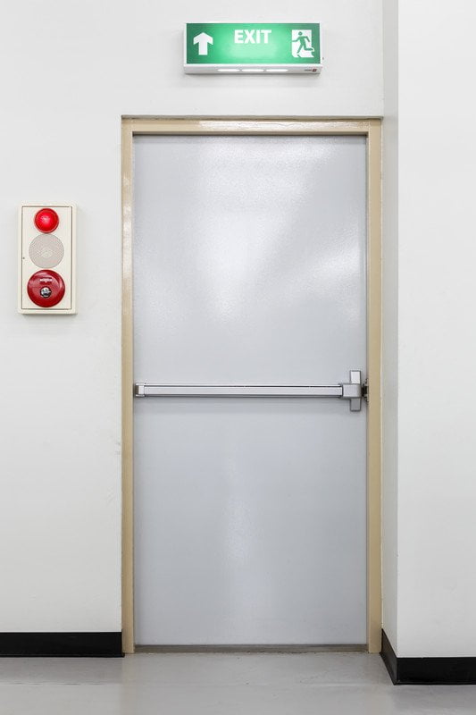 Door with panic bar