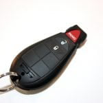 Ignition key, remote door lock, with a panic button.