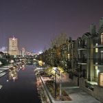 Indianapolis canal and apartment buildings security features